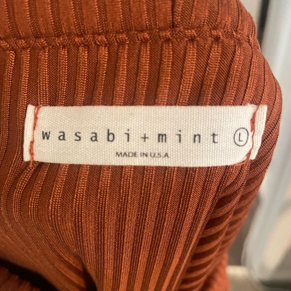 Wasabi + Mint Rust Ribbed Bodysuit - Picture 2 of 4